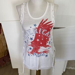 White tie sides American made eagle sequin 60 cotton 40 polyester brand new